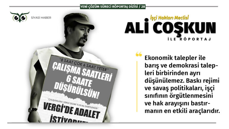 Ali Coşkun: İşçi sınıfı üretimden gelen gücüyle toplumsal barışın en güçlü dayanağıdır