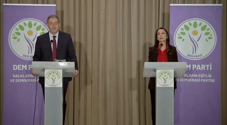 DEM Parti’den barış süreci çağrısı: “Devlet üzerine düşeni yapmalı”