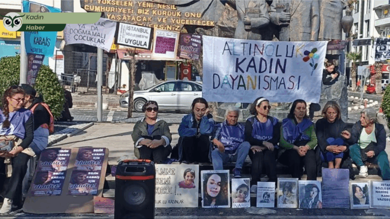 Altınoluklu kadınlar 25 Kasım’a kadar yaşam nöbetinde