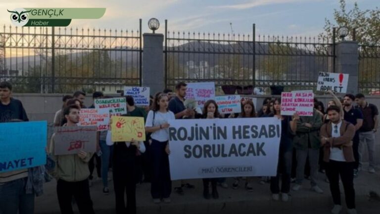 MKÜ öğrencilerinden Rojin Kabaiş için eylem