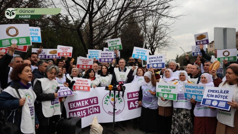 “Ekmek ve Barış İçin Bütçe” yürüyüşü TBMM önünde