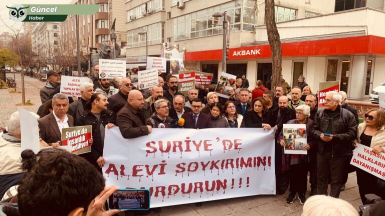 Arap Alevileri Meclis önünde: “Suriye’de insanlık suçu işleniyor, sessiz kalmayın”