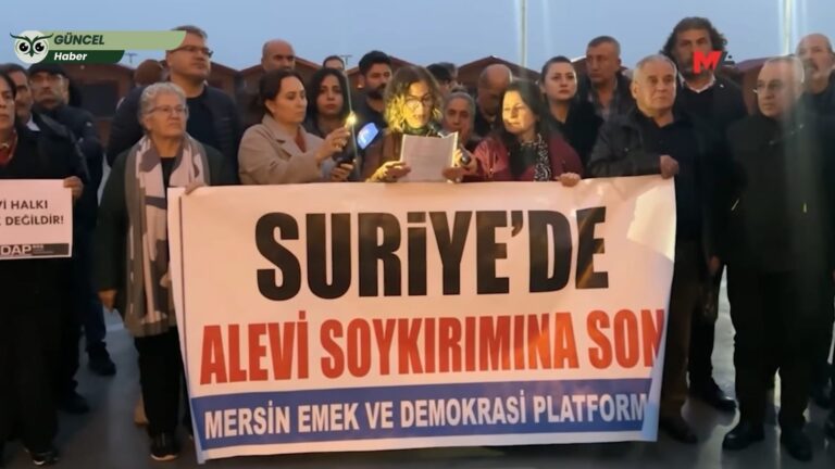 Mersin’de Suriye’deki Alevi katliamları protesto edildi