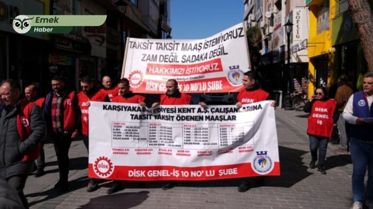 Karşıyaka Belediyesi işçileri: “Maaşlarımızı zamanında istiyoruz”