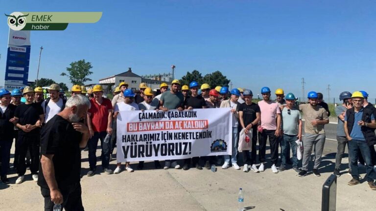 Özşen Madencilik işçilerinin yürüyüşüne sert müdahale: Polis işçiye tokat attı