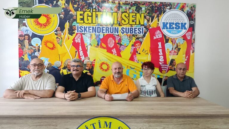 Eğitim Sen İskenderun Şubesi’nden öğretmenlere yönelik polis müdahalesine tepki