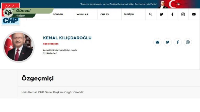 CHP’nin resmi internet sitesi ve mobil uygulaması hacklendi: Kılıçdaroğlu’nun sayfasına “Hain Kemal” yazıldı