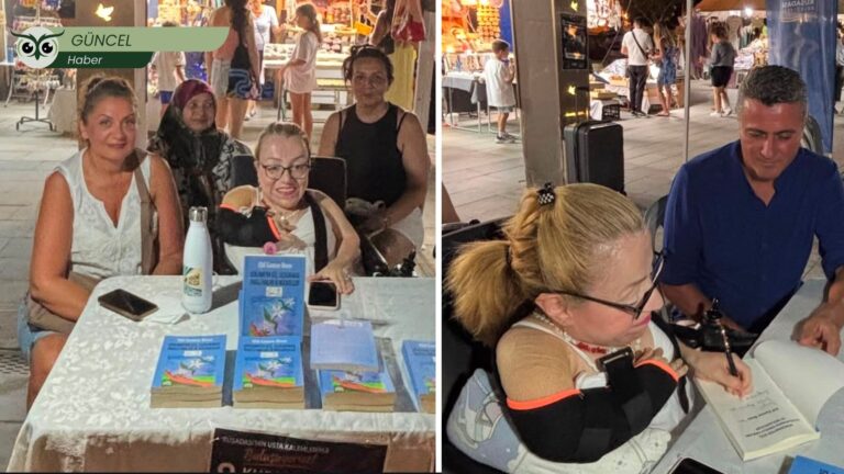 Gazeteci Elif Gamze Bozo, “Görünmeyen Güç” kitabını okurları için imzaladı