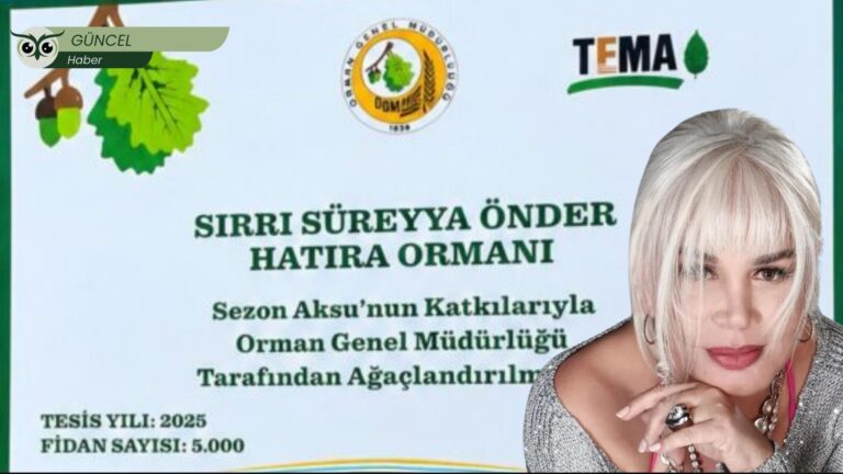 Sezen Aksu Sırrı Süreyya Önder anısına hatıra ormanı oluşturdu