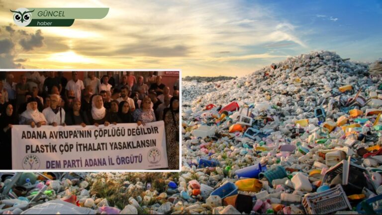 DEM Parti’den Adana’da plastik çöp protestosu: “İthalat derhal ve tamamen yasaklanmalı”