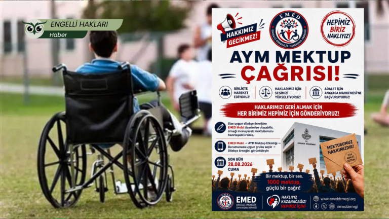 EMED’den engelli emeklilik hakları için AYM’ye “1000 Mektup” çağrısı