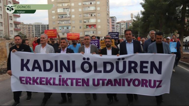 DEM Parti’li erkeklerden kadın katliamlarına karşı yürüyüş: “Kadını öldüren erkeklikten utanıyoruz”